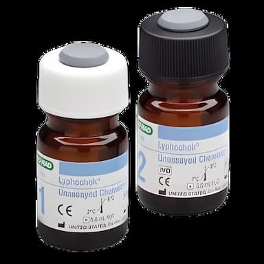 Unassayed Control Set Lyphochek® MiniPak 80 Analytes Level 1, 2 2 X 5 mL