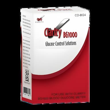 Clarity BG1000 Diabetes Management Test Control Set - Normal & High Blood Glucose Levels
