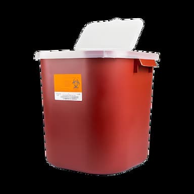 Sharps Container Sharps® Red Base 14 H X 13-3/4 W X 13-3/4 D Inch Horizontal Entry 8 Gallon