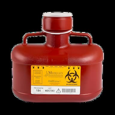 Sharps Container Sharps-Tainer® Red Base 9 H X 10 W X 6 D Inch Vertical Entry 1.2 Gallon