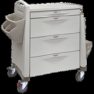 Avalo Series Aluminum Medication Cart with Keylock Narcotic Box
