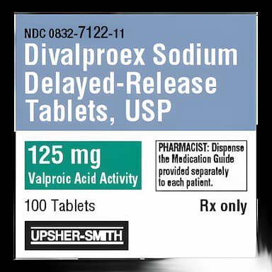 Divalproex Sodium 125 mg Tablets - Anticonvulsant Medication