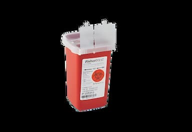 Sharps Container Fisherbrand™ Sharps-A-Gator™ Red Base 4-1/4 L X 4-1/4 W X 6-1/4 H Inch Vertical Entry 0.25 Gallon