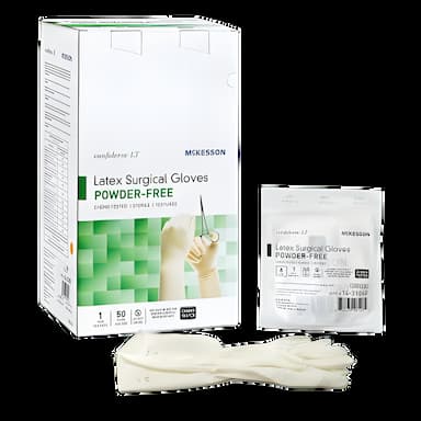 Surgical Glove Confiderm® LT Size 6 Sterile Latex Standard Cuff Length Fully Textured Ivory Chemo Tested