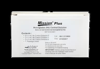 Mission® Plus Hemoglobin Control Set 3 Levels - 2x3x1 mL by CLIAWAIVED INC
