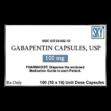 Gabapentin 100 mg Capsule Blister Pack 100 Capsules - 63739090210