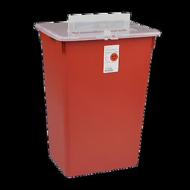 Sharps Container Sharps-A-Gator™ Red Base 15-1/2 H X 21-1/2 W X 12 D Inch Horizontal Entry 10 Gallon