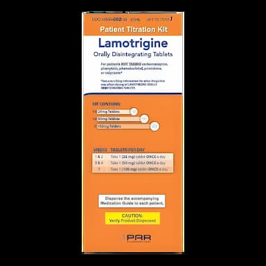 Lamotrigine 25 mg, 5 mg, 100 mg Orally Disintegrating Tablets - Titration Kit for Epilepsy & Bipolar Disorder