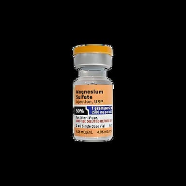 Magnesium Sulfate in Water 50%, 500 mg / mL Injection Single-Dose Vial 2 mL - 1011950