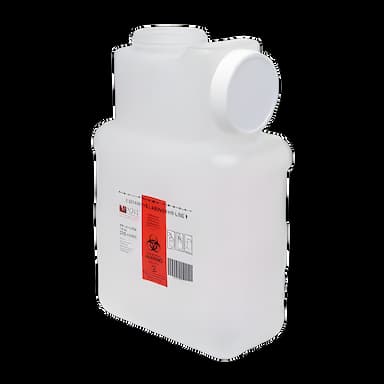 Leaktight 1.5 Gallon Sharps Container with Translucent Base and Secure Lock