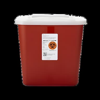 Sharps Container Sharps-A-Gator™ Red Base 10-1/4 H X 7 D X 10-1/2 W Inch Vertical Entry 2 Gallon