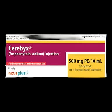 Cerebyx Fosphenytoin Sodium 500 mg PE Injection - Preservative-Free Anticonvulsant