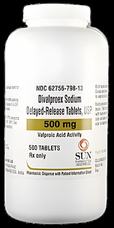 Divalproex Sodium 500 mg Tablet Bottle 500 Tablets - 62756079813