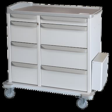 M Series Aluminum Medication Cart M5PC-E-PM-D103-U103 with Keylock Narcotic Box