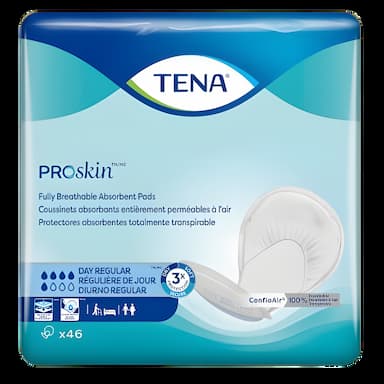 Incontinence Liner TENA ProSkin™ Day Regular 24 Inch Length Moderate Absorbency Dry-Fast Core™ One Size Fits Most