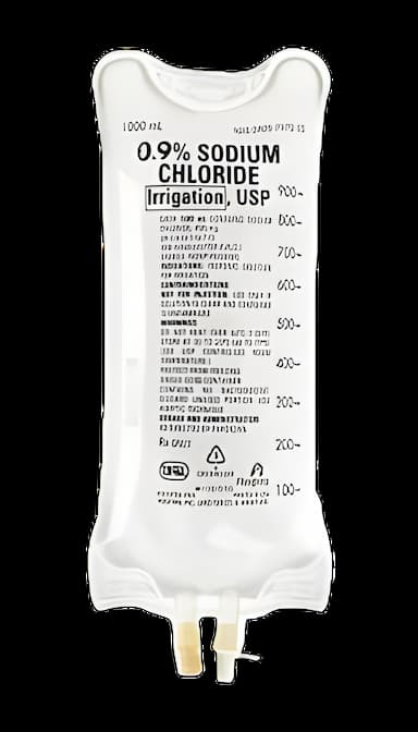 Irrigation Solution 0.9% Sodium Chloride, Preservative Free Not for Injection Flexible Bag 1,000 mL - 797205