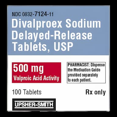 Divalproex Sodium 500 mg Tablet for Seizure Control - Bottle of 100