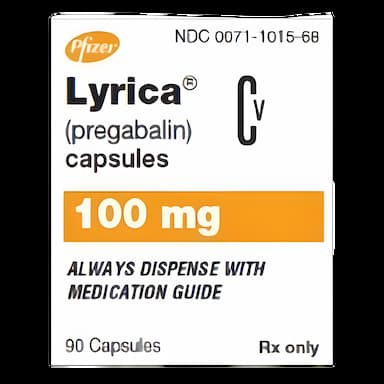 Lyrica® Pregabalin 100 mg Capsule Bottle 90 Capsules CV
