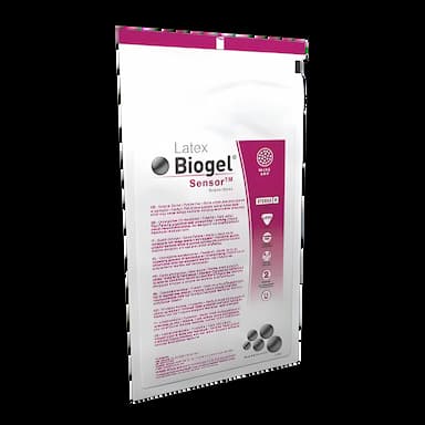 Surgical Glove Biogel® Sensor™ Size 8 Sterile Latex Standard Cuff Length Micro-Textured Straw Not Chemo Approved