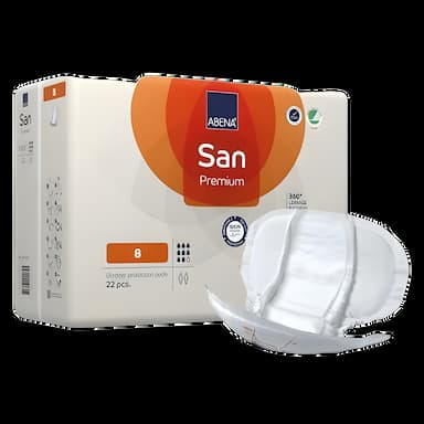Incontinence Liner Abena® San Premium 14.1 X 24.8 Inch Heavy Absorbency Fluff / Polymer Core Size 8