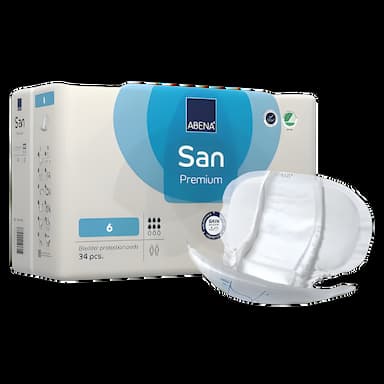 Incontinence Liner Abena® San Premium 11.8 X 24.8 Inch Moderate Absorbency Fluff / Polymer Core Size 6