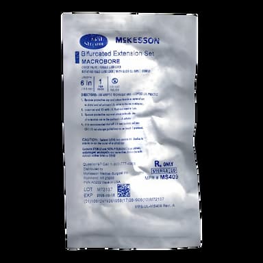 IV Extension Set McKesson Macro Bore 6 Inch Tubing Without Filter Sterile