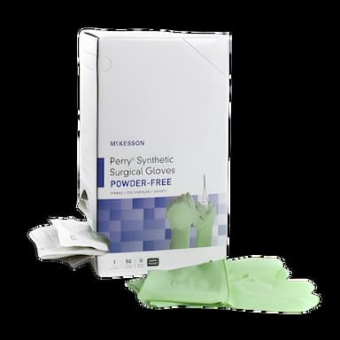 McKesson Perry Performance Plus Size 9 Sterile Polyisoprene Surgical Gloves - Chemo Tested, Green