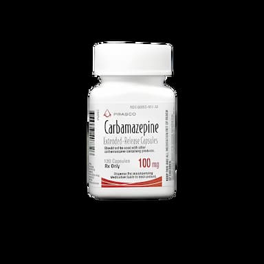 Carbamazepine 100 mg Capsules by Prasco Laboratories - Bottle of 120