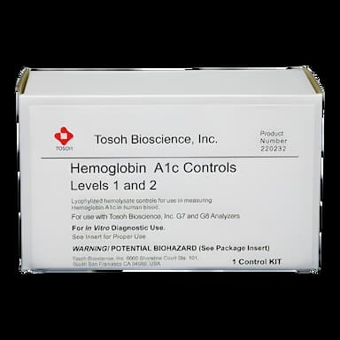 Diabetes Management Test Control Set Hemoglobin A1c (HbA1c) Level 1, 2 2 X 4 X 0.25