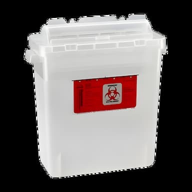Sharps Container Bemis™ Sentinel Translucent Base 10 H X 5-1/4 W X 11 D Inch Horizontal Entry 1.25 Gallon