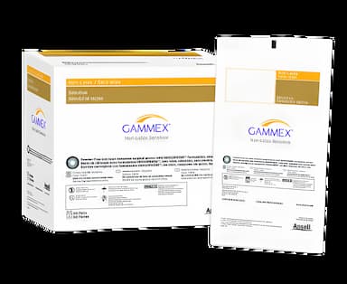 Surgical Glove GAMMEX® Non-Latex Sensitive Size 8.5 Sterile Polychloroprene Standard Cuff Length Micro-Textured Cream Chemo Tested