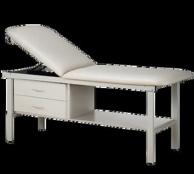 Clinton Alpha Series 450 lbs. Capacity Exam Table with Adjustable Back and Paper Dispenser