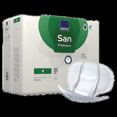 Incontinence Liner Abena® San Premium 14.5 X 28.7 Inch Heavy Absorbency Fluff / Polymer Core Size 9