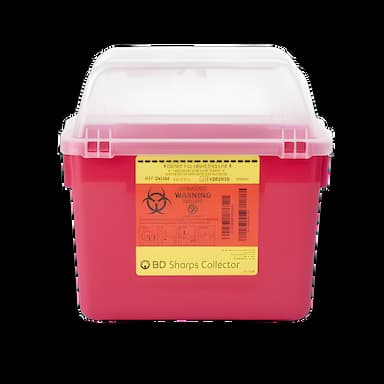Sharps Container BD™ Red Base 26 X 29 X 17 cm Vertical Entry 2 Gallon