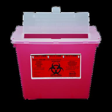 Sharps Container Bemis™ Sentinel Translucent Red Base 8-5/8 H X 11-5/8 L X 7-3/4 W Inch Horizontal Entry 2 Gallon