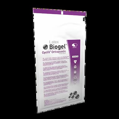 Surgical Glove Biogel® Optifit™ Orthopaedic Size 8 Sterile Latex Standard Cuff Length Micro-Textured Straw Not Chemo Approved