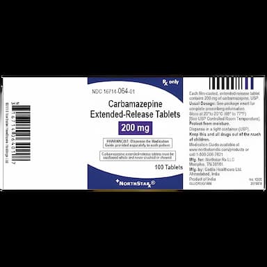 Carbamazepine 200 mg Tablet Bottle 100 Tablets - 16714006401