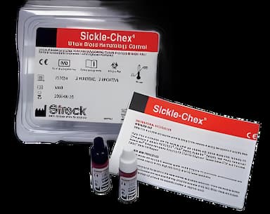 Sickle Cell Screening Test, Hemoglobin Electrophoresis Control Set Sickle-Chex® Whole Blood HGB S Positive Level / Negative Level 2 X 2.5 mL