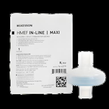 McKesson Maxi Heat and Moisture Exchanger with Filter for Adult Respiratory Care