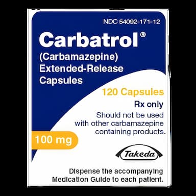 Carbatrol® Carbamazepine 100 mg Anticonvulsant Capsules - 120 Count