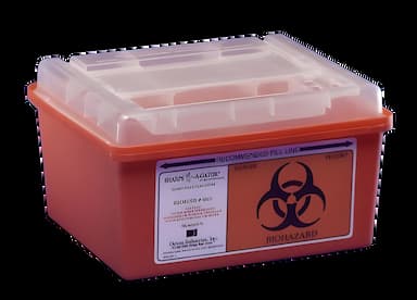 Sharps Container Sharps-A-Gator™ Red Base 6-1/4 H X 7 D X 10-1/2 W Inch Horizontal Entry 1 Gallon