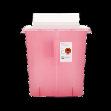 Sharps Container In-Room™ Translucent Red Base 16-1/4 H X 13-3/4 W X 6 D Inch Horizontal Entry 3 Gallon