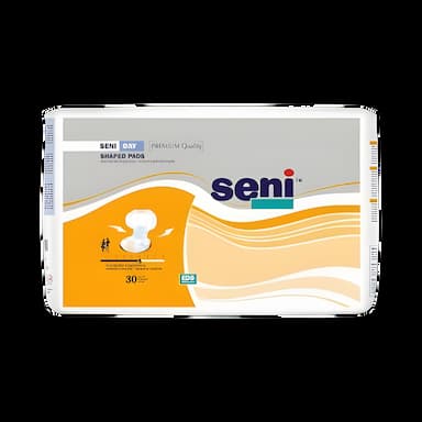Seni Shaped Day Pads 25" for Moderate Incontinence, Superabsorbent, Breathable - S-UN30-PS1