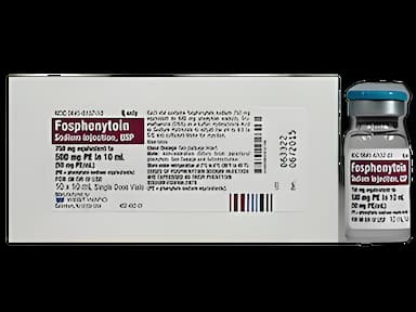 Fosphenytoin Sodium, Preservative Free 500 mg PE / 10 mL Injection Single-Dose Vial 10 mL