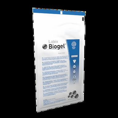 Surgical Glove Biogel® M Size 8.5 Sterile Latex Standard Cuff Length Micro-Textured Straw Not Chemo Approved
