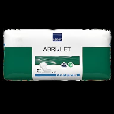 Abri-Let Anatomic Incontinence Liner, 8x17 Inch, Moderate Absorbency, Fluff/Polymer Core