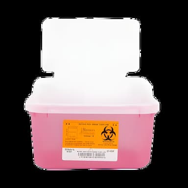 Sharps Container Sharps® Translucent Red Base 6-3/4 H X 10 W X 7 D Inch Horizontal Entry 2 Gallon