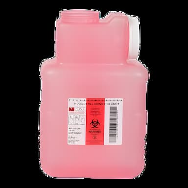 Leaktight 1.5 Gallon Sharps Container with Red Base for Safe Needle Disposal