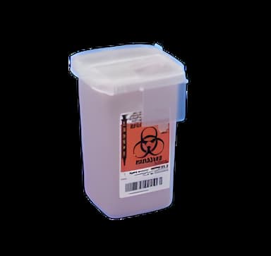 Sharps Container SharpSafety™ Translucent Base 11 H X 10-3/4 W X 4-3/4 D Inch Vertical Entry 0.25 Gallon