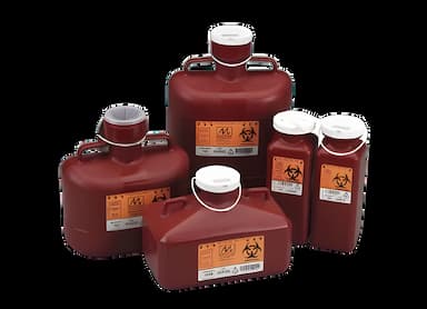 Sharps Container Sharps-Tainer® Red Base 10 H X 3-1/2 W X 3-1/2 D Inch Vertical Entry 0.425 Gallon - 178